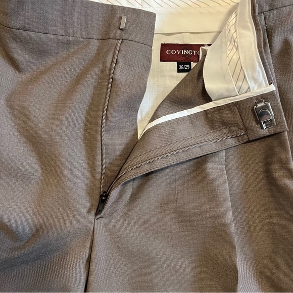Vintage Covington men’s slacks work dress pants classic brown neutral size 36 - Picture 7 of 10